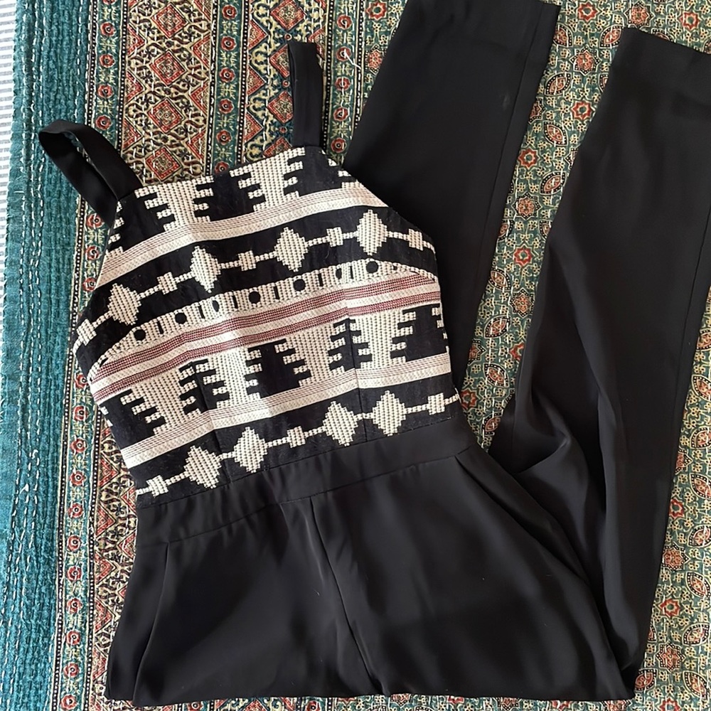 Morgan Carper Woven Black Jumpsuit